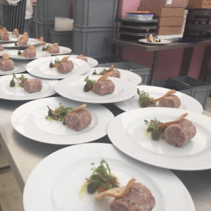 Preparing the main course for a promotional event in Birmingham